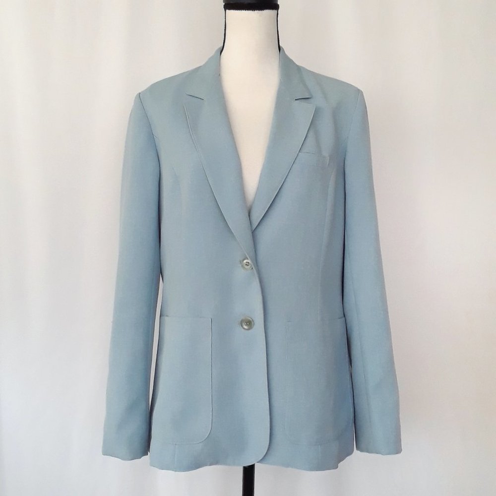 Vintage 1970s Powder Blue Tailored Suit Jacket